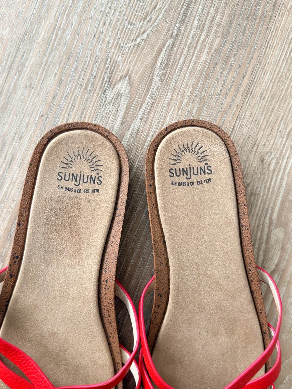 Red Strappy Toe-Loop Sandals for Women